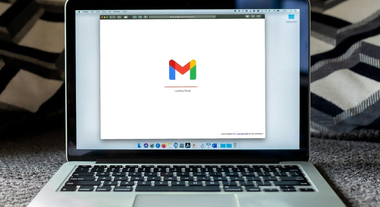 Laptop with Gmail open