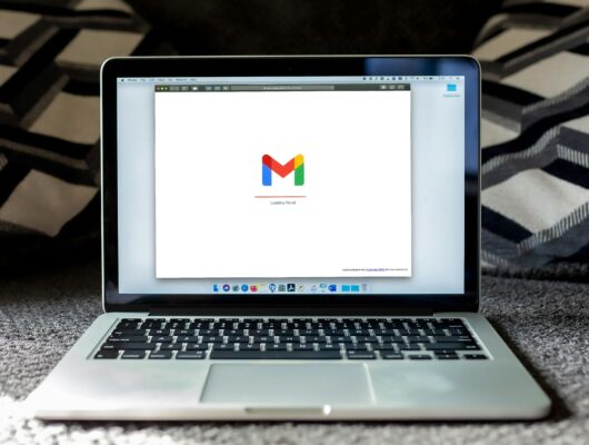Laptop with Gmail open