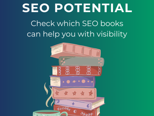 Stack of SEO and marketing books on a desk, symbolizing strategies for small business growth and enhanced online visibility.